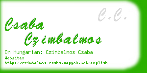 csaba czimbalmos business card